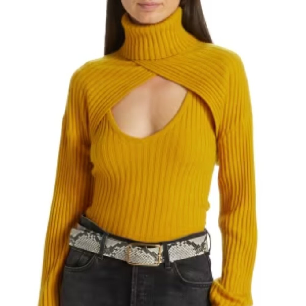 NWT Naadam 2-Piece Wool Cashmere Turtleneck Sweater Set Size S $395